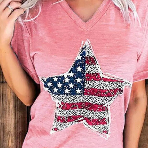 Women's Round Neck Loose Short Sleeve - Chic Angle